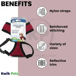 Four Paws Comfort Control Dog Harness Red Medium