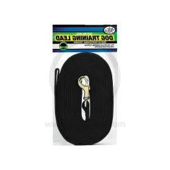 Four Paws Cotton Web Dog Training Lead Black 10-ft