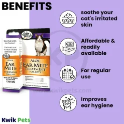 Four Paws Healthy Promise Aloe Ear Mite Treatment For Cats 0.75-oz