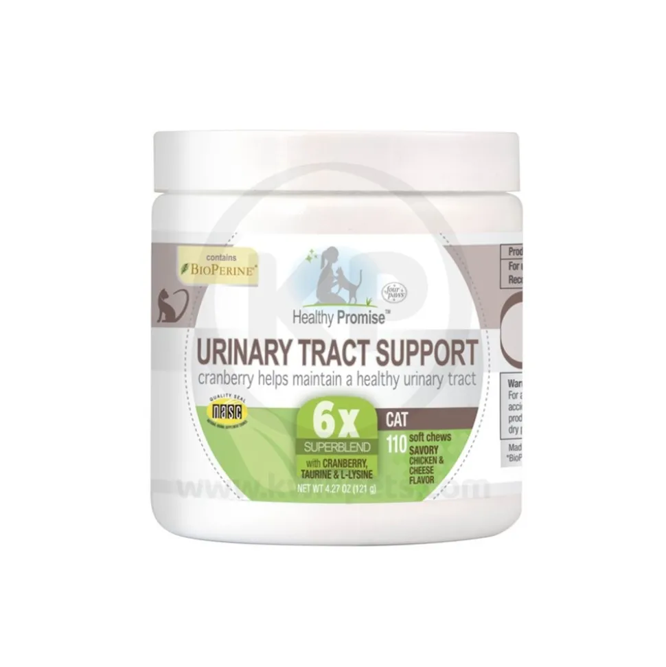 Four Paws Healthy Promise Cat Urinary Tract Supplement Soft Chews Savory Chicken & Cheese 110 Count 4.27-oz