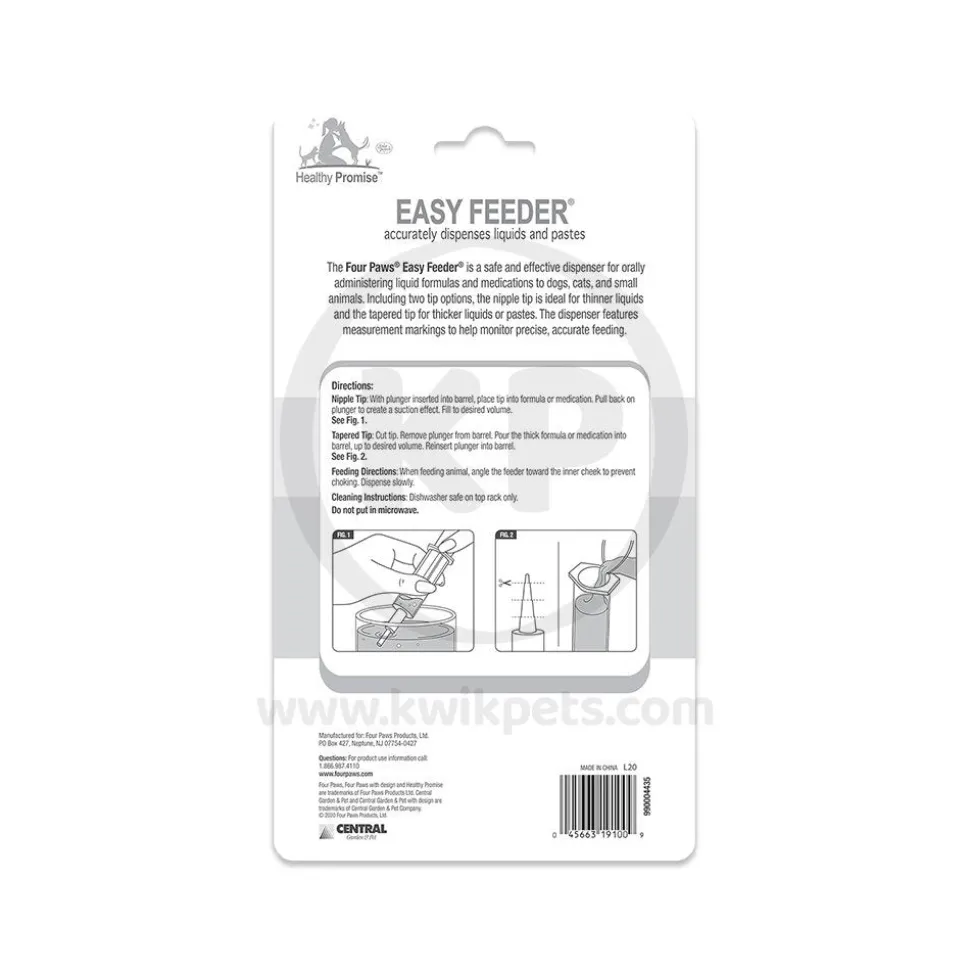 Four Paws Healthy Promise Easy Feeder Pet Feeding Syringe for Dogs, Cats & Small Animals 2 Count
