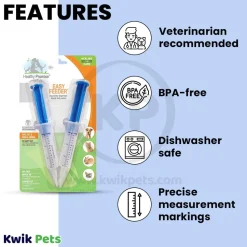 Four Paws Healthy Promise Easy Feeder Pet Feeding Syringe for Dogs, Cats & Small Animals 2 Count