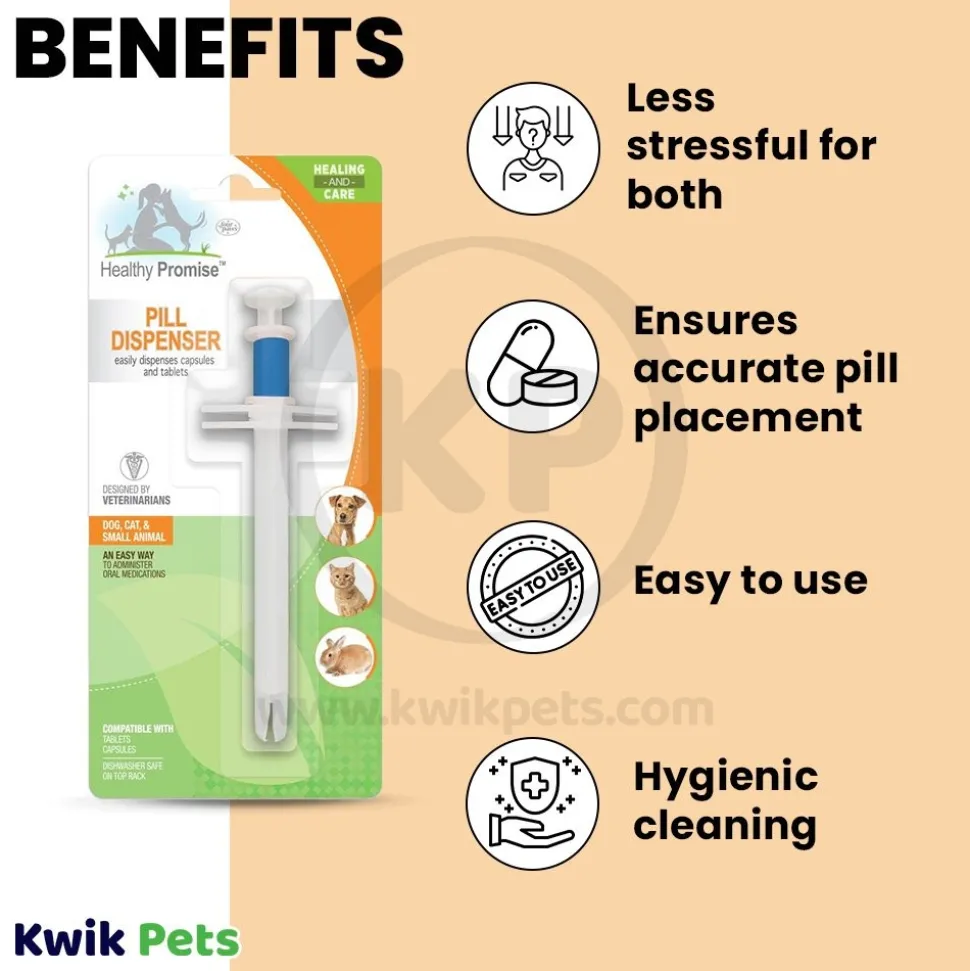 Four Paws Healthy Promise Pill Dispenser for Dogs, Cats & Small Animals