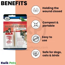 Four Paws Healthy Promise Quick-Action Blood Stopper Styptic Powder for Dogs, Cats & Birds 0.5-oz