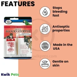 Four Paws Healthy Promise Quick-Action Blood Stopper Styptic Powder for Dogs, Cats & Birds 0.5-oz