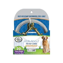 Four Paws Heavy Weight Dog Tie-Out Cable Silver 20-ft
