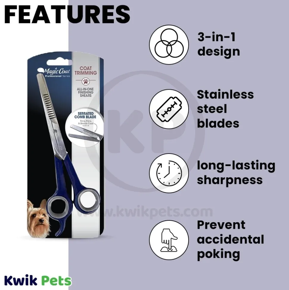 Four Paws Magic Coat All-in-One Finishing Shears Grooming Scissor for Dogs