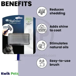 Four Paws Magic Coat Comfort-Grip Cat Slicker Brush Medium
