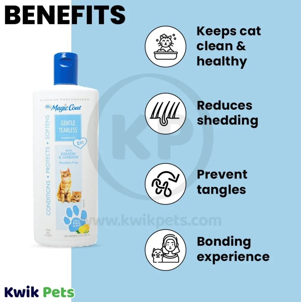 Four-Paws Magic Coat Gentle Tearless Cat Shampoo 12-oz