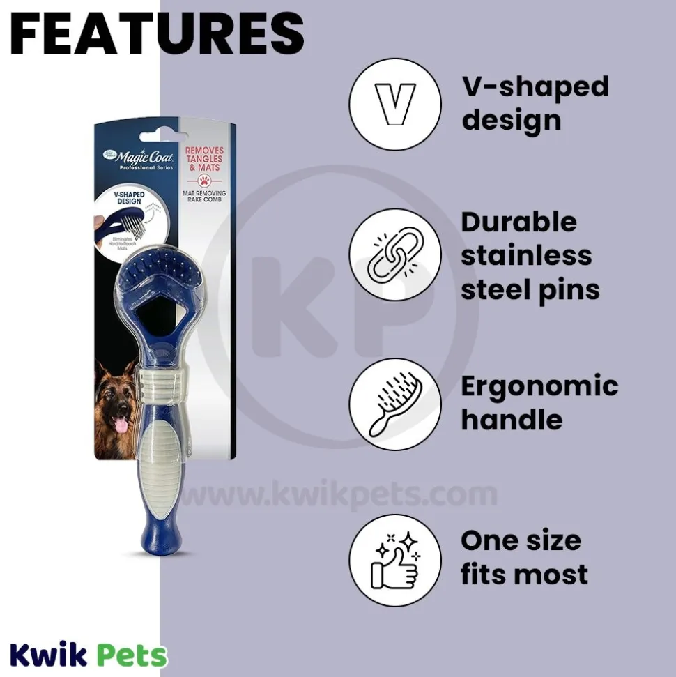 Four Paws Magic Coat Mat Removing Dog Rake Comb
