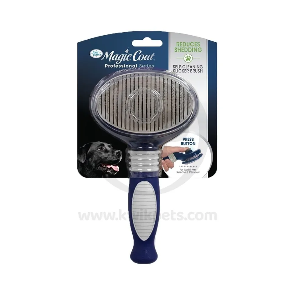 Four Paws Magic Coat Self-Cleaning Slicker Brush for Dogs One Size