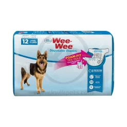 Four Paws Wee-Wee Disposable Dog Diapers Large/XL 12 Count