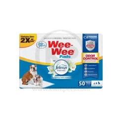 Four Paws Wee-Wee Odor Control Dog Training Pads with Febreze Freshness 50 Count 22 in X 23 in