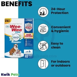 Four Paws Wee-Wee Odor Control Dog Training Pads with Febreze Freshness 10 Count 22 in X 23 in