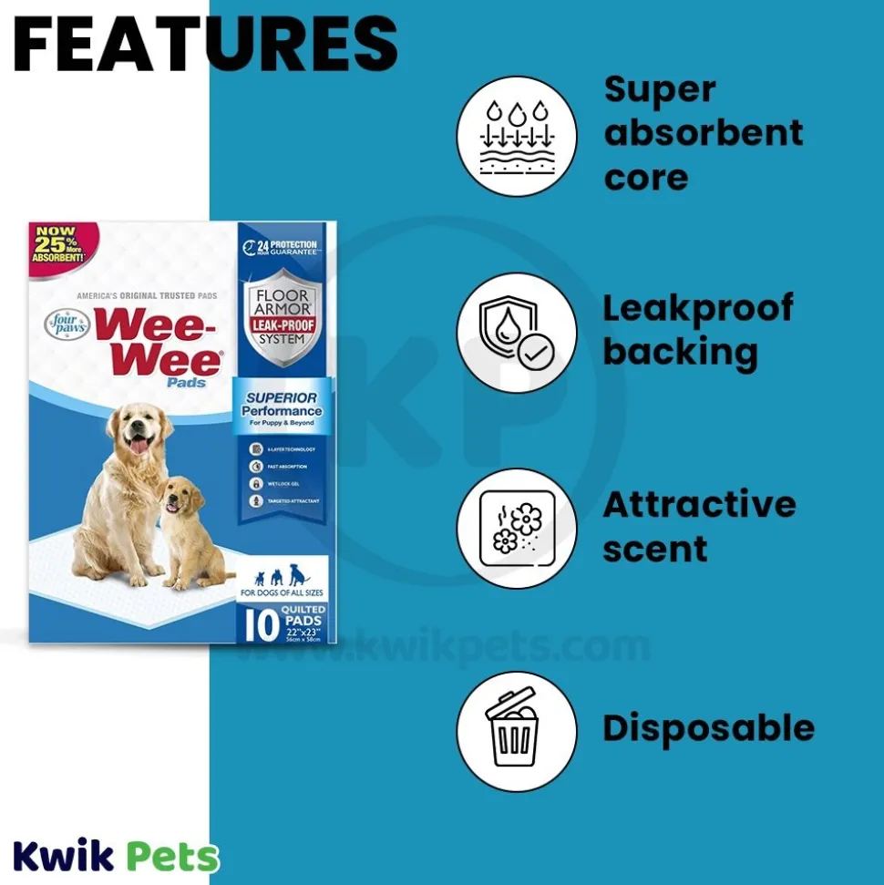 Four Paws Wee-Wee Superior Performance Dog Pee Pads 7 Count 22 in X 23 in