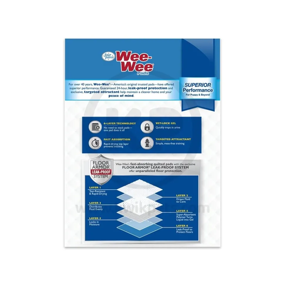 Four Paws Wee-Wee Superior Performance Dog Pee Pads 7 Count 22 in X 23 in