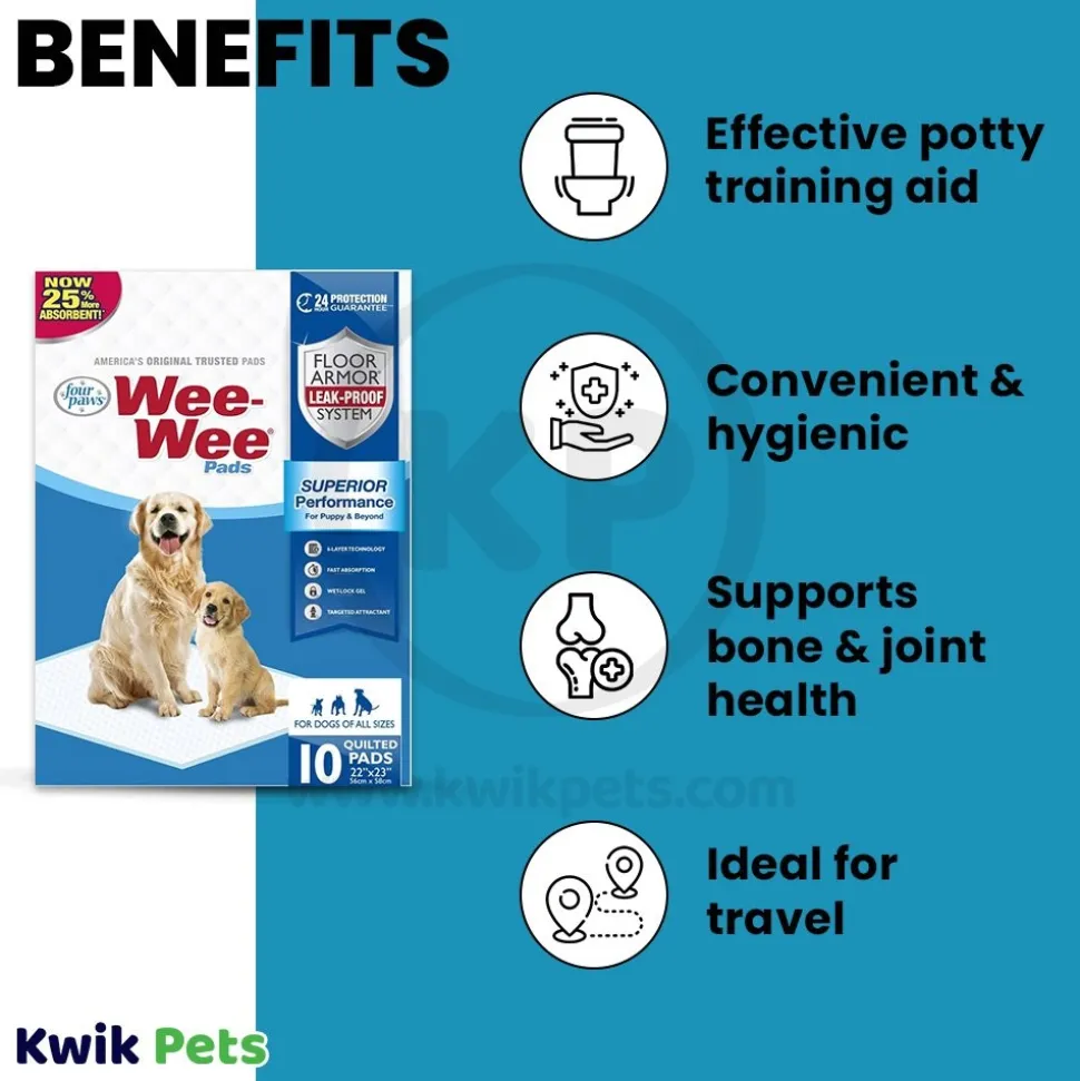 Four Paws Wee-Wee Superior Performance Dog Pee Pads 7 Count 22 in X 23 in