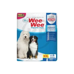 Four Paws Wee-Wee Superior Performance Gigantic Dog Pee Pads 8 Count 27.5 in X 44 in