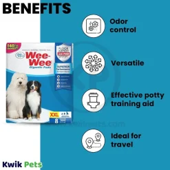 Four Paws Wee-Wee Superior Performance Gigantic Dog Pee Pads 8 Count 27.5 in X 44 in