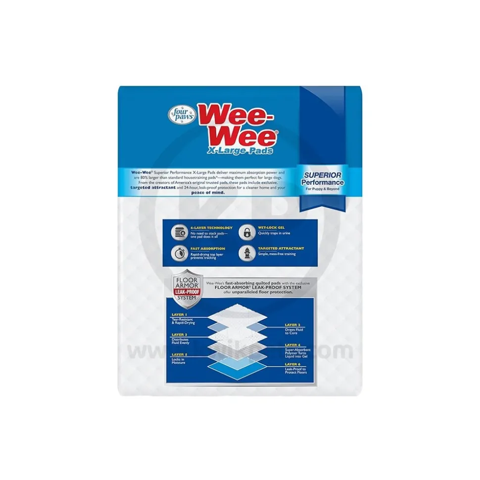 Four Paws Wee-Wee Superior Performance X-Large Dog Pee Pads 14 Count 28 in X 34 in