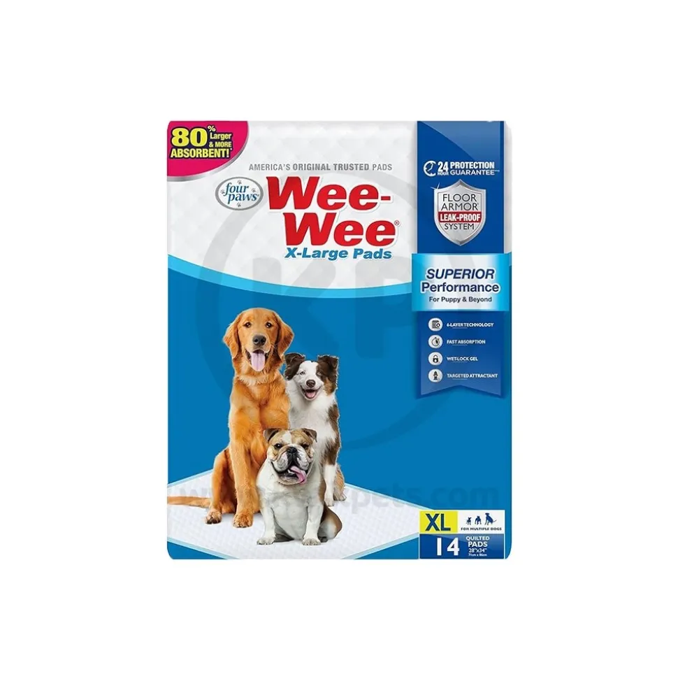 Four Paws Wee-Wee Superior Performance X-Large Dog Pee Pads 14 Count 28 in X 34 in