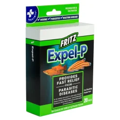Fritz Expel-P Parasitic Treatment for Freshwater & Saltwater Aquarium Fish 20 Count