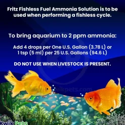 Fritz FritzZyme Fishless Fuel Ammonia Solution for Aquarium 2-oz