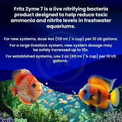 Fritz FritzZyme 7 Freshwater Live Nitrifying Bacteria for Aquarium 32-oz