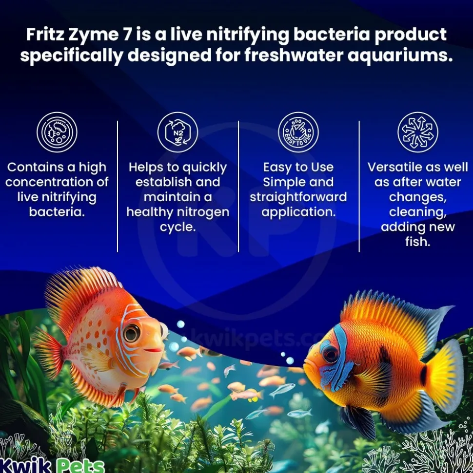 Fritz FritzZyme 7 Freshwater Live Nitrifying Bacteria for Aquarium 32-oz