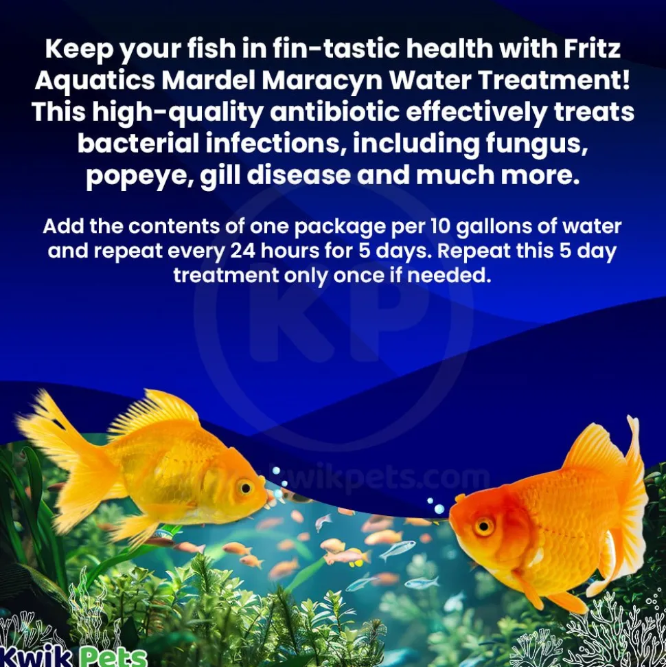 Fritz Maracyn Two Bacterial Infection Treatment for Freshwater & Saltwater Aquarium Fish 10 Count