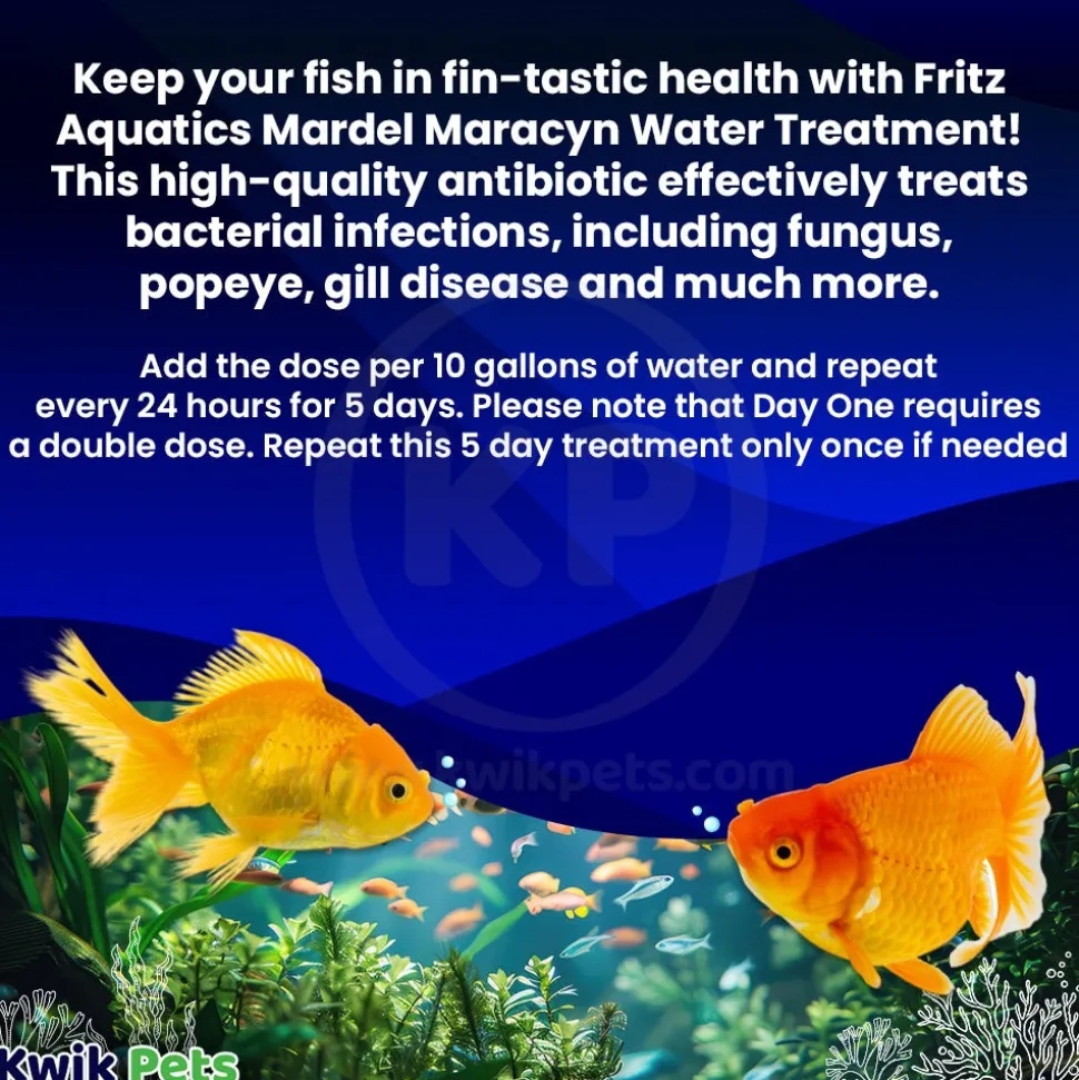 Fritz Maracyn TwoBacterial Infection Treatment for Freshwater & Saltwater Aquarium Fish 20 Count