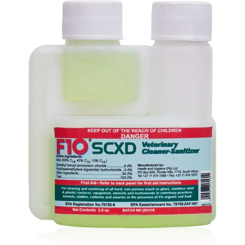 F10SCXD Veterinary Cleanser – Sanitizer 100 ml