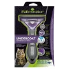 FURminator Undercoat deShedding Tool for Medium & Large Cats with Long Hair Black/Purple