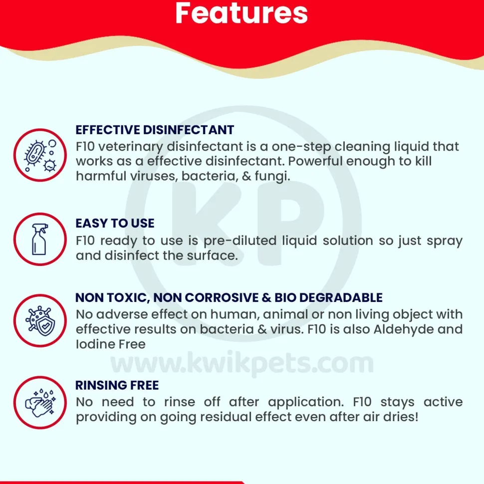 F10 Veterinary Disinfectant Ready to Use 1 Liter