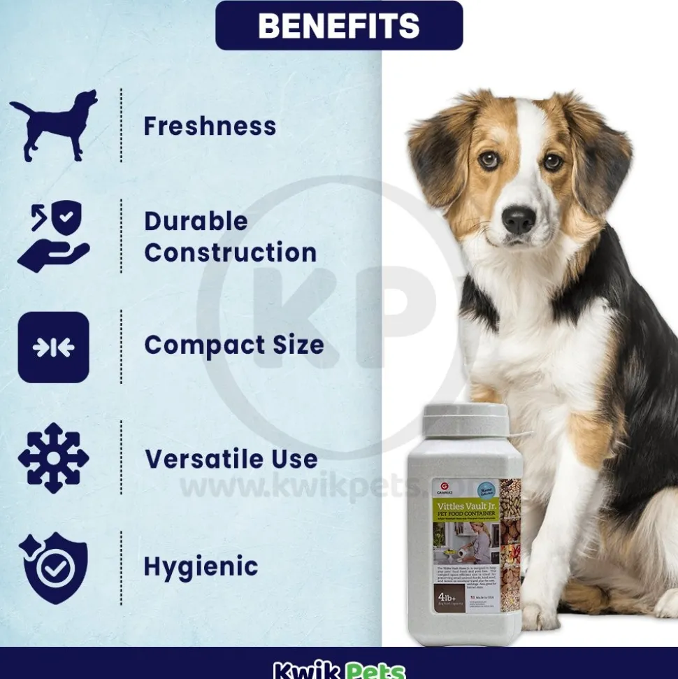 Gamma Vittles Vault Junior Compact Pet Food Container White 4-6 lbs