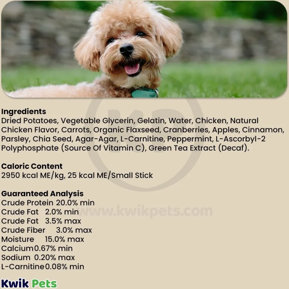 Get Naked Weight Management Grain-Free Dental Stick Chicken Dog Treats Small 6.2-oz