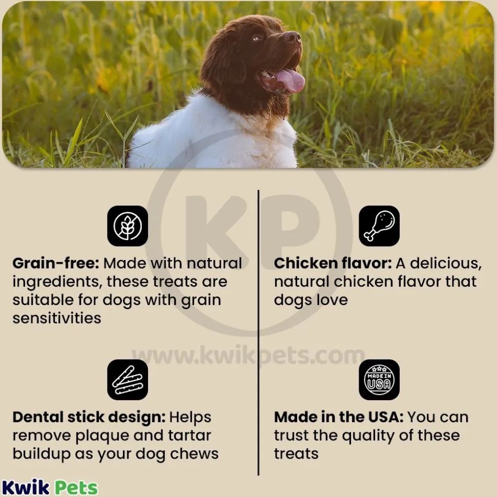 Get Naked Weight Management Grain-Free Dental Stick Chicken Dog Treats Small 6.2-oz