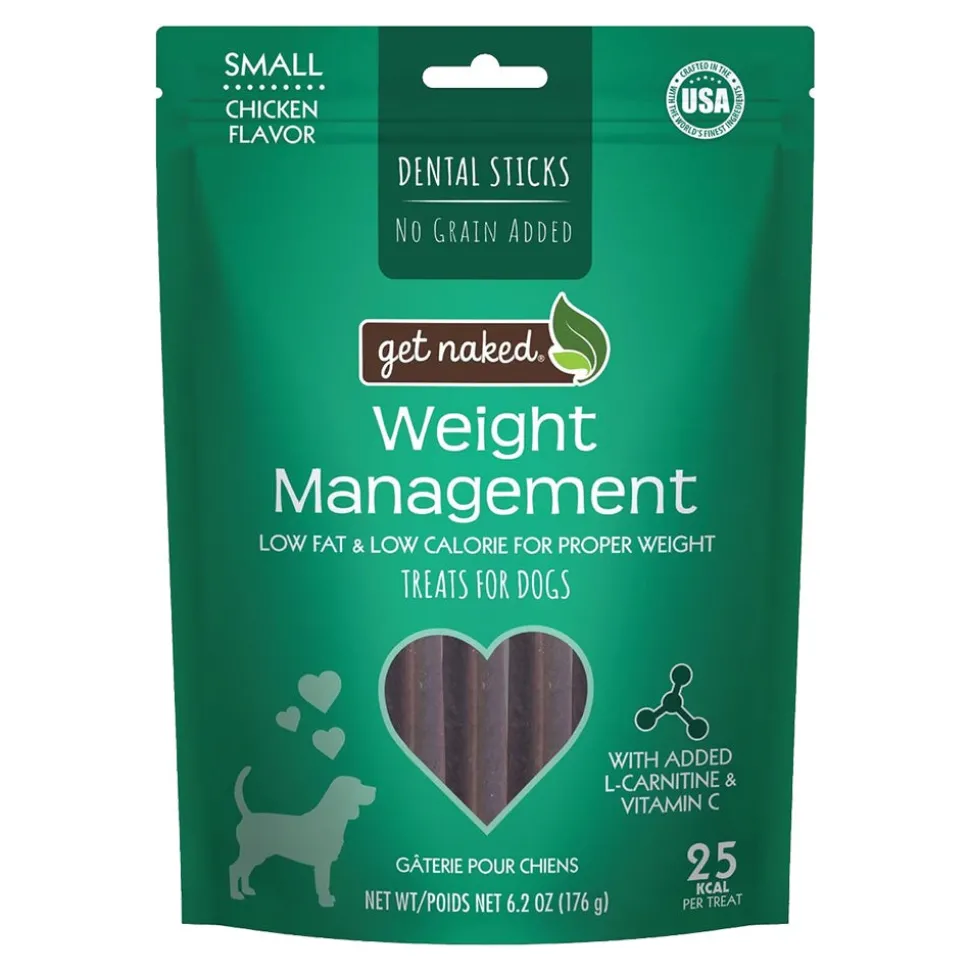 Get Naked Weight Management Grain-Free Dental Stick Chicken Dog Treats Small 6.2-oz