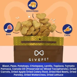 Givepet The Ranch Hand Grain-Free Premium Dog Treats Bison, Baked Potato & Carrot 11-oz