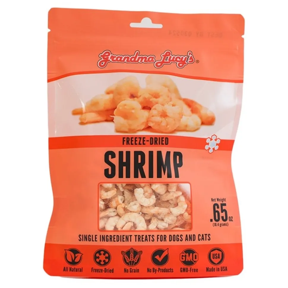 Grandma Lucy's Single Ingredient Freeze-Dried Dog & Cat Treats Shrimp 0.65-oz