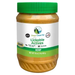 Green Coast Pet Lickable Actives Broad Spectrum Hemp for Dogs Peanut Butter 16-oz