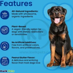 Green Gruff Gruffies Skin & Coat Dog Treats Peanut Butter 6-oz