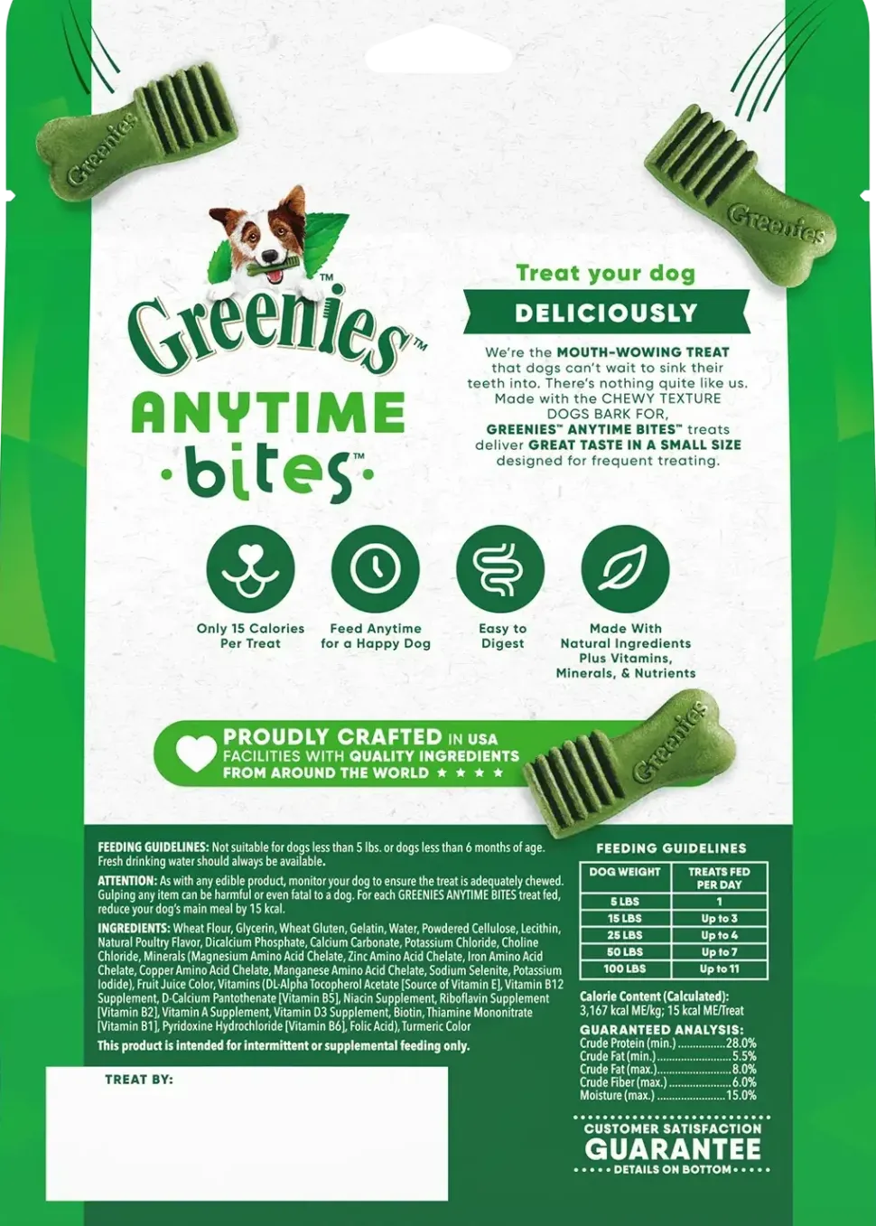 Greenies Anytime Bites Bite-Size Dog Dental Treats Original 10.3-oz