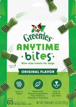 Greenies Anytime Bites Bite-Size Dog Dental Treats Original 10.3-oz