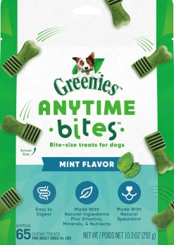 Greenies Anytime Bites Bite-Size Dog Dental Treats Mint 10.3-oz