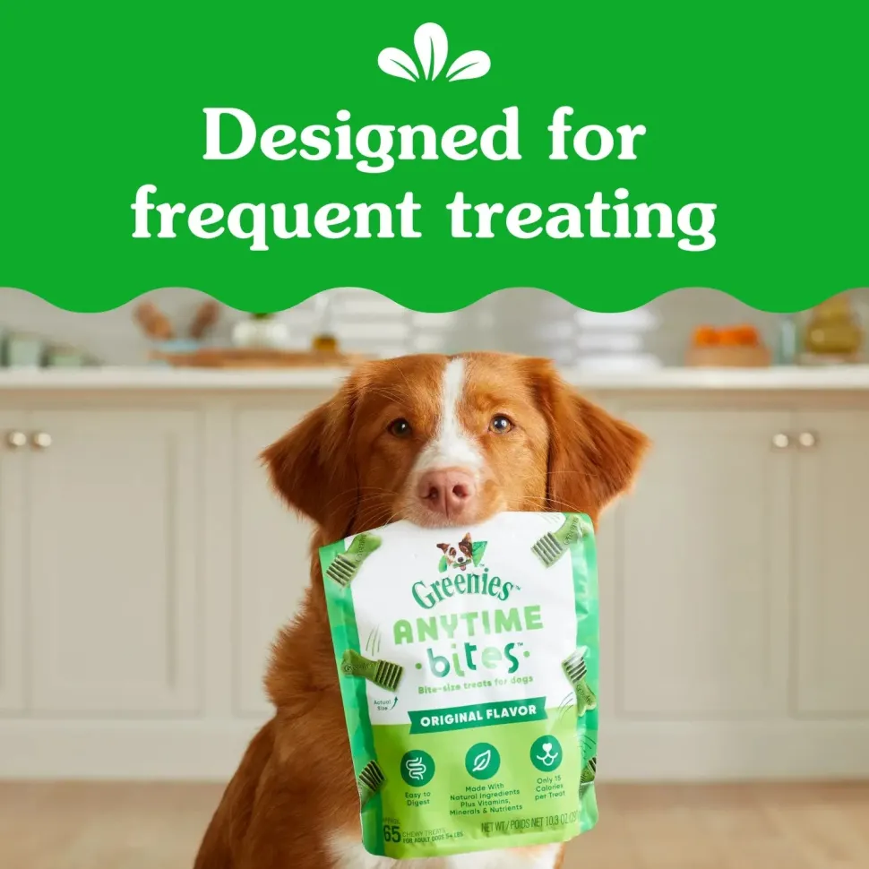 Greenies Anytime Bites Bite-Size Dog Dental Treats Mint 10.3-oz
