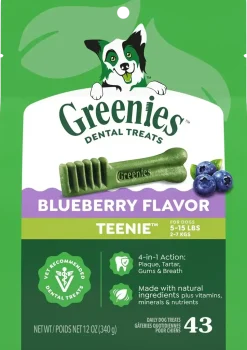 Greenies Blueberry Dog Dental Treats Teenie 12-oz 43 Count