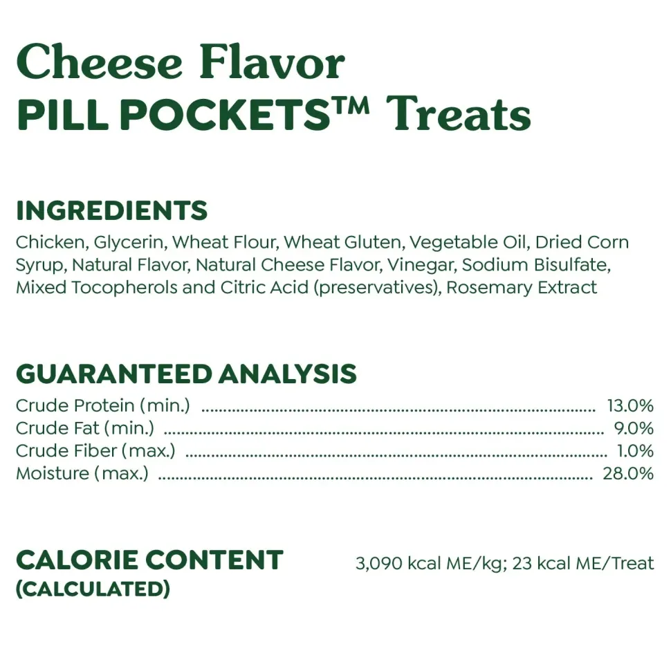 Greenies Capsule Pill Pockets Dog Treats Cheese 7.9-oz 30 Count