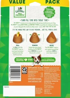 Greenies Capsule Pill Pockets Dog Treats Cheese 15.8-oz 60 Count
