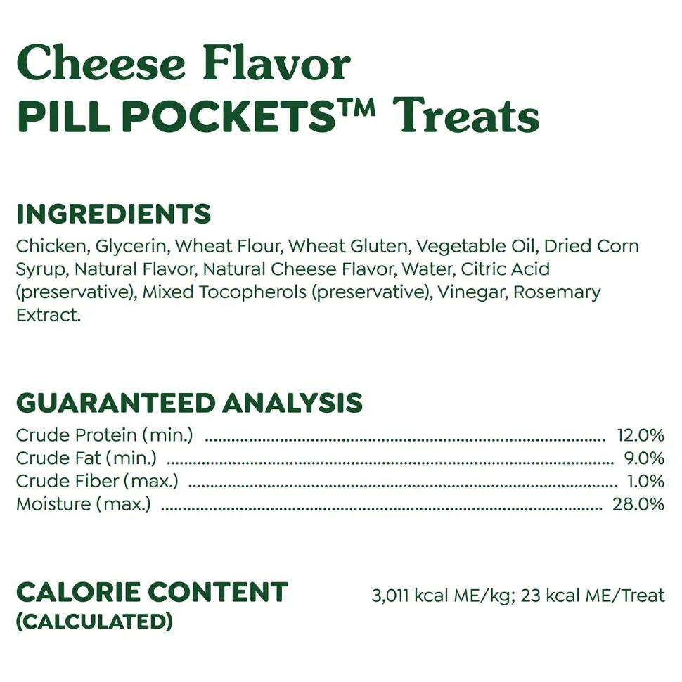 Greenies Capsule Pill Pockets Dog Treats Cheese 15.8-oz 60 Count